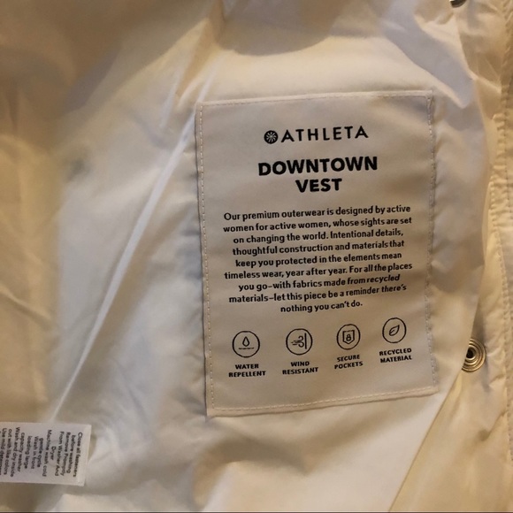 Athleta Downtown Vest White NWT Small Perfect Condition - Picture 6 of 9